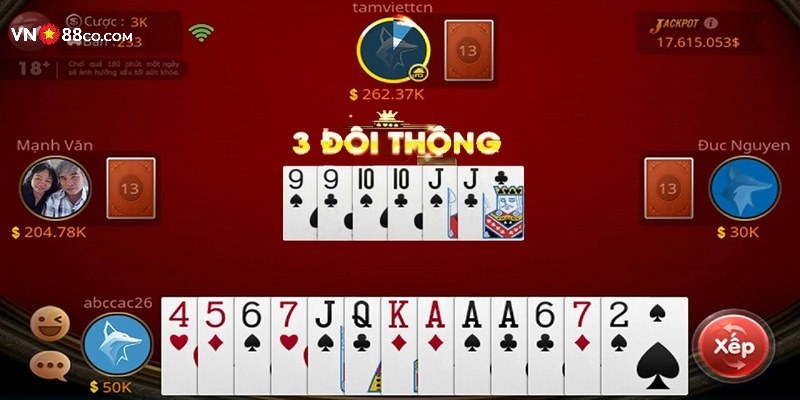 Luật chặt trong game đánh bài miền Nam